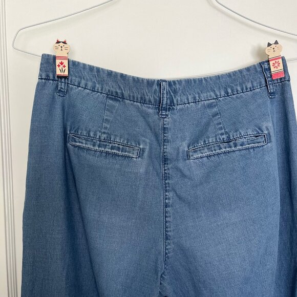 J Crew Lightweight Wide-leg Soft Chambray Jeans | Size 2 - Picture 6 of 9